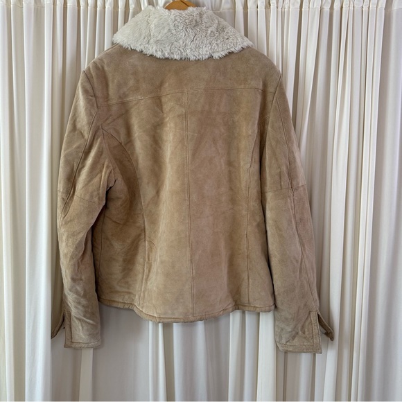 Sonoma Goods for Life 90s Brown Teddy Jacket Shearling Collar Y2K Vintage XL - Picture 5 of 6
